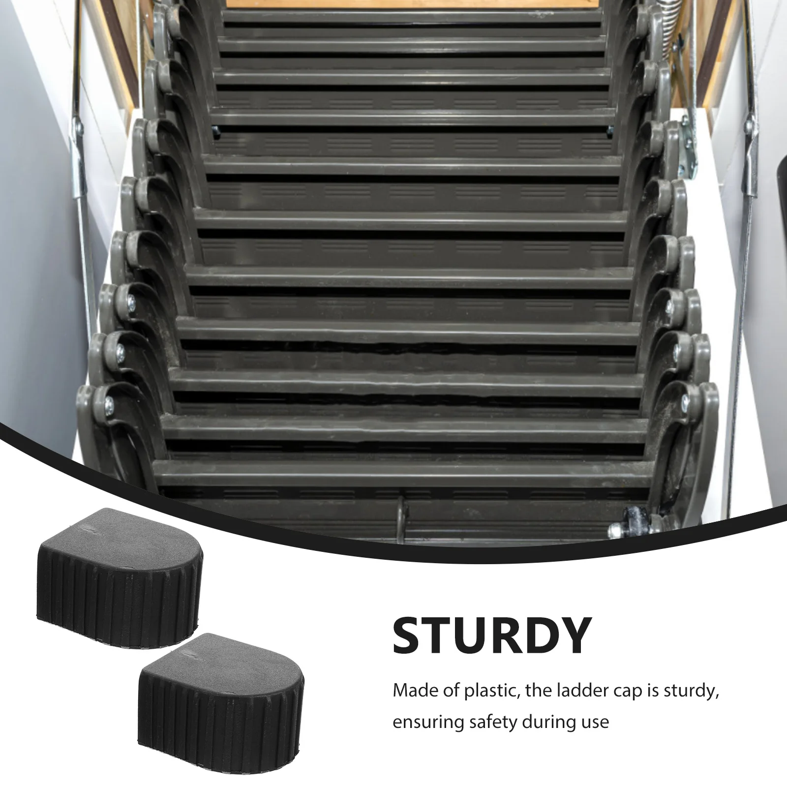 

2Pcs Ladder Plastic End Caps Thickened Cover Stabilizer Safety Material Suitable Various Types Telescopic Ladders