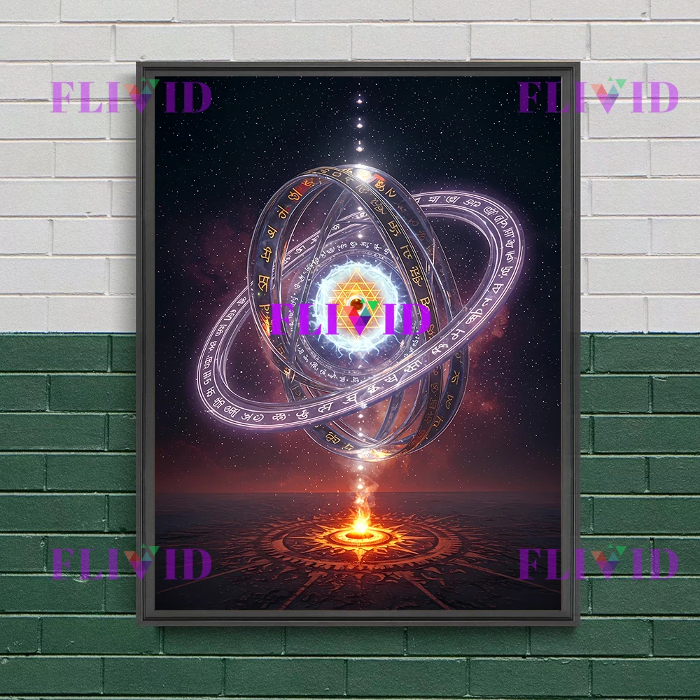 Buddhism,Magic,Spirit And Mystical Symbols,Abstract Wall Art Canvas Painting,Mysterious Paganism Art Poster Print Home Decor