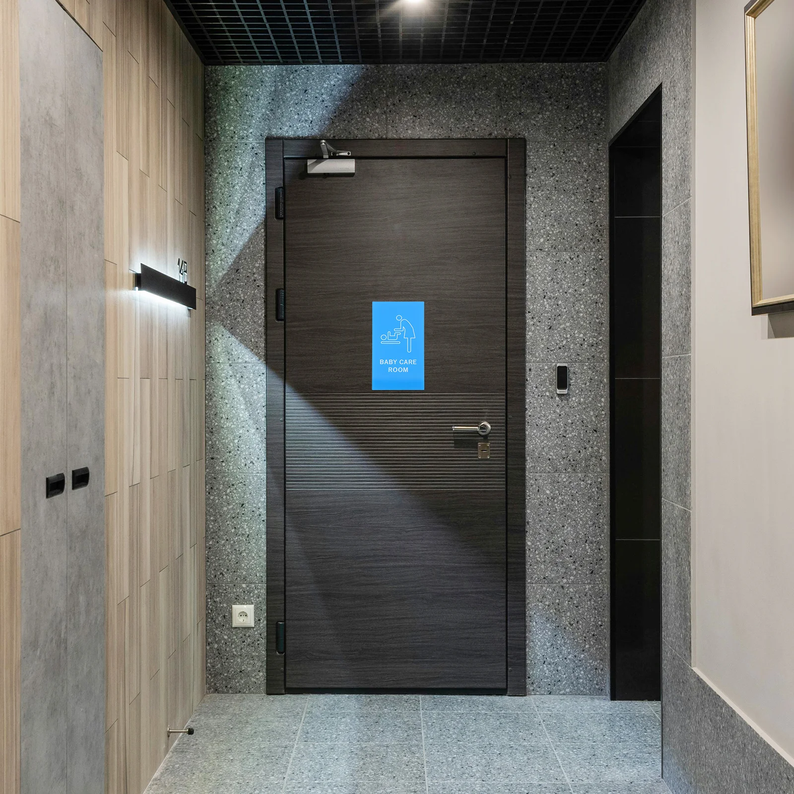 Акриловая дверная вывеска для комнаты ухода за ребенком, клейкая, простая в использовании, направляющая вывеска для зоны ребенка для отелей, ресторанов, кафе