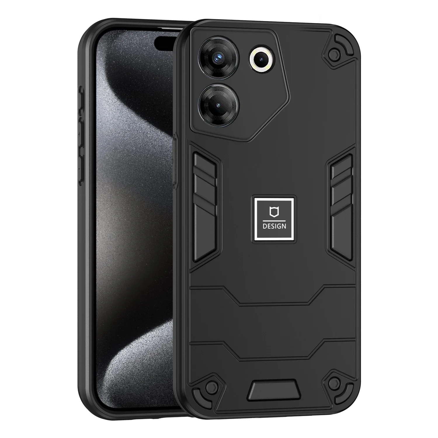 2 in 1 Hybrid Armor Shockproof Phone Case For Tecno Camon 20 Pro 5G 6.67 inches TPU Frame Hard Plastic Protective Back Cover