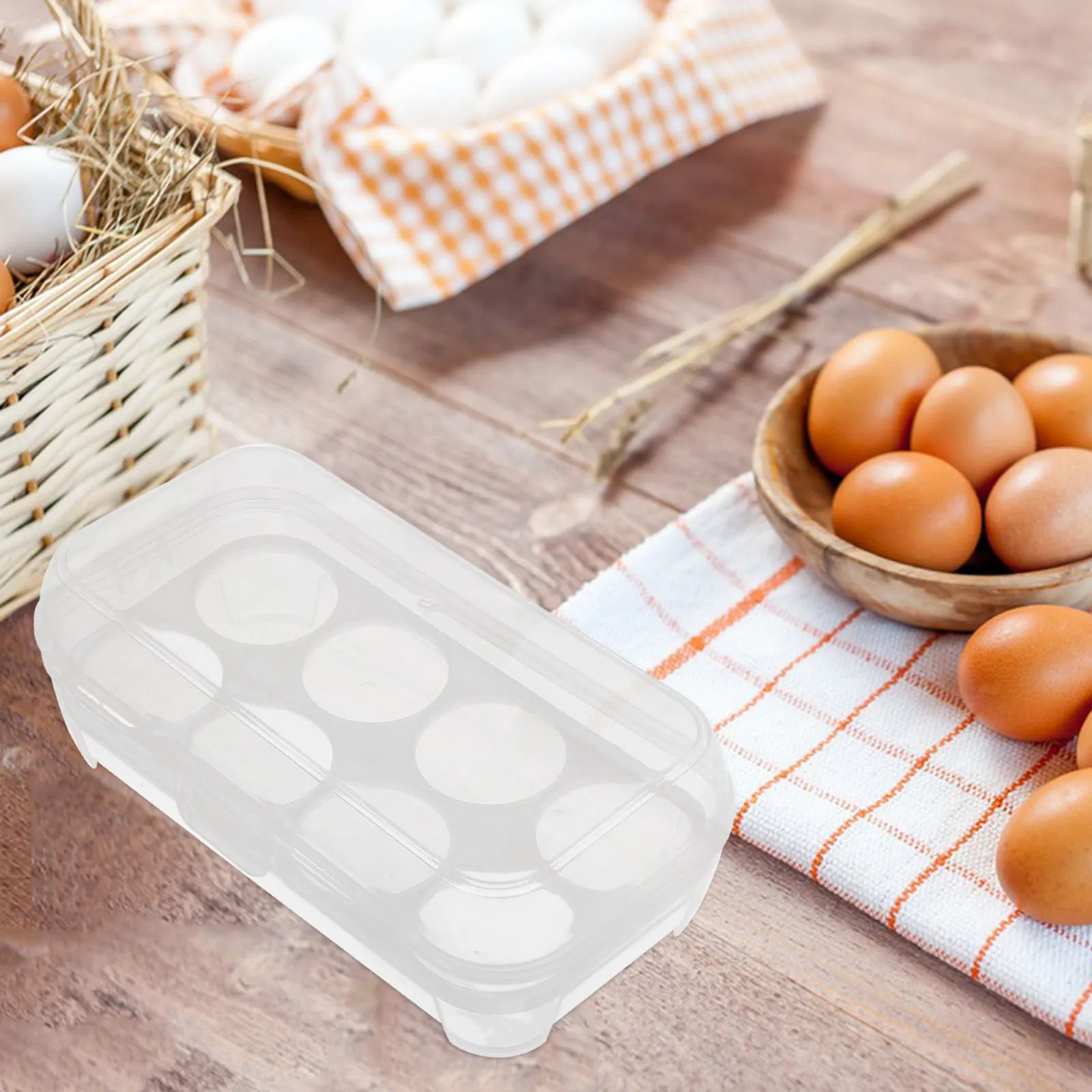 

Egg Storage Box Lightweight Portable Shockproof Protection Sealed Plastic Multiple Sizes Transparent Design Freshness