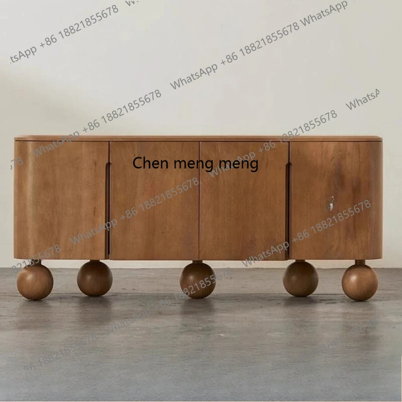 

Vintage Style Solid Wood Retro Wabi-Sabi Home Dining Sideboard Entrance Hall Cabinet Designer Creative Storage Cabinet