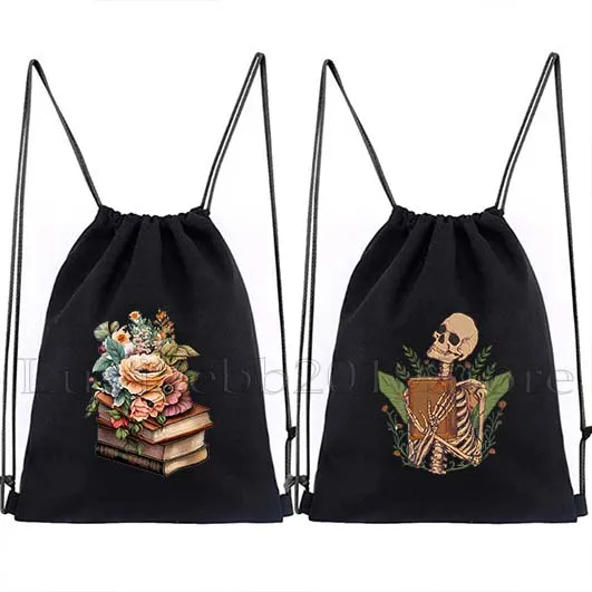 

Floral Book Lover Flowers Growing Reading Books Lover Bookish Quotes Drawstring Bag Soccer Backpack Gym Sackpack Gift String Bag