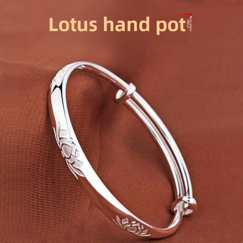 

New Bracelet Women's Lotus Push Pull Adjustable Bracelet Gift