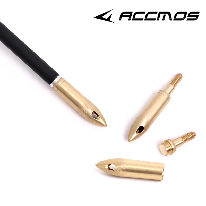 3/6pcs Gold Whistle Broadhead Copper Arrow Head Arrow Point Tips For ID6.2mm Arrow shaft  DIY Accessory