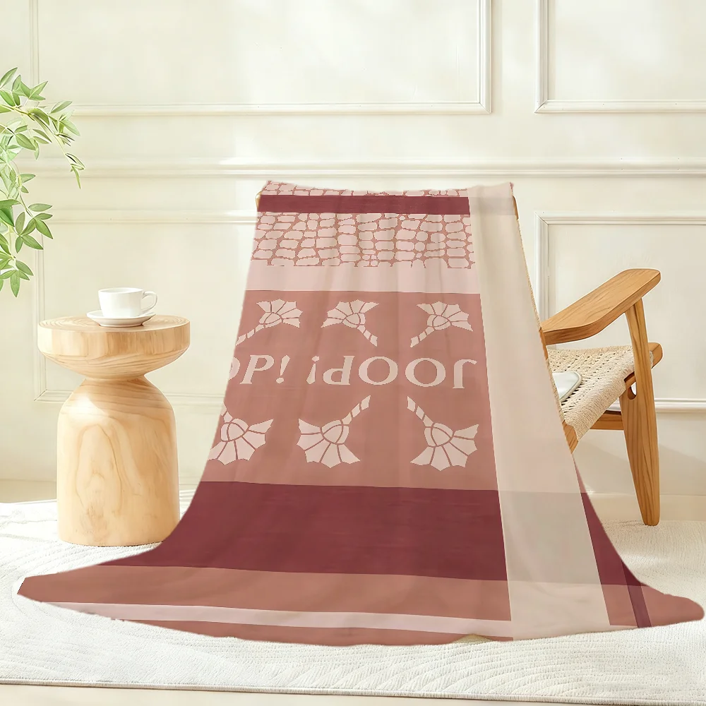 J-Joopes-S Lurxury Logo Blanket Throw Super Cosy Plush Living Room Sofa Couch Childish Birthday Gifts