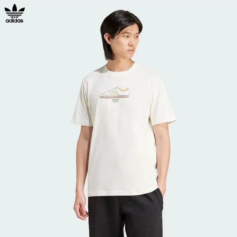 Adidas/Adidas Genuine Clover Men's TS SPORT 3 Classic Sports Short Sleeve T-Shirt IZ2573