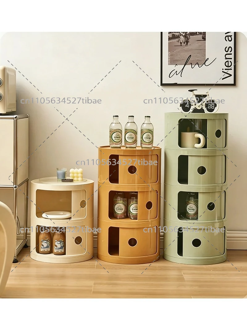 

Bedside table round storage bedside small cabinet children's bedroom simple storage