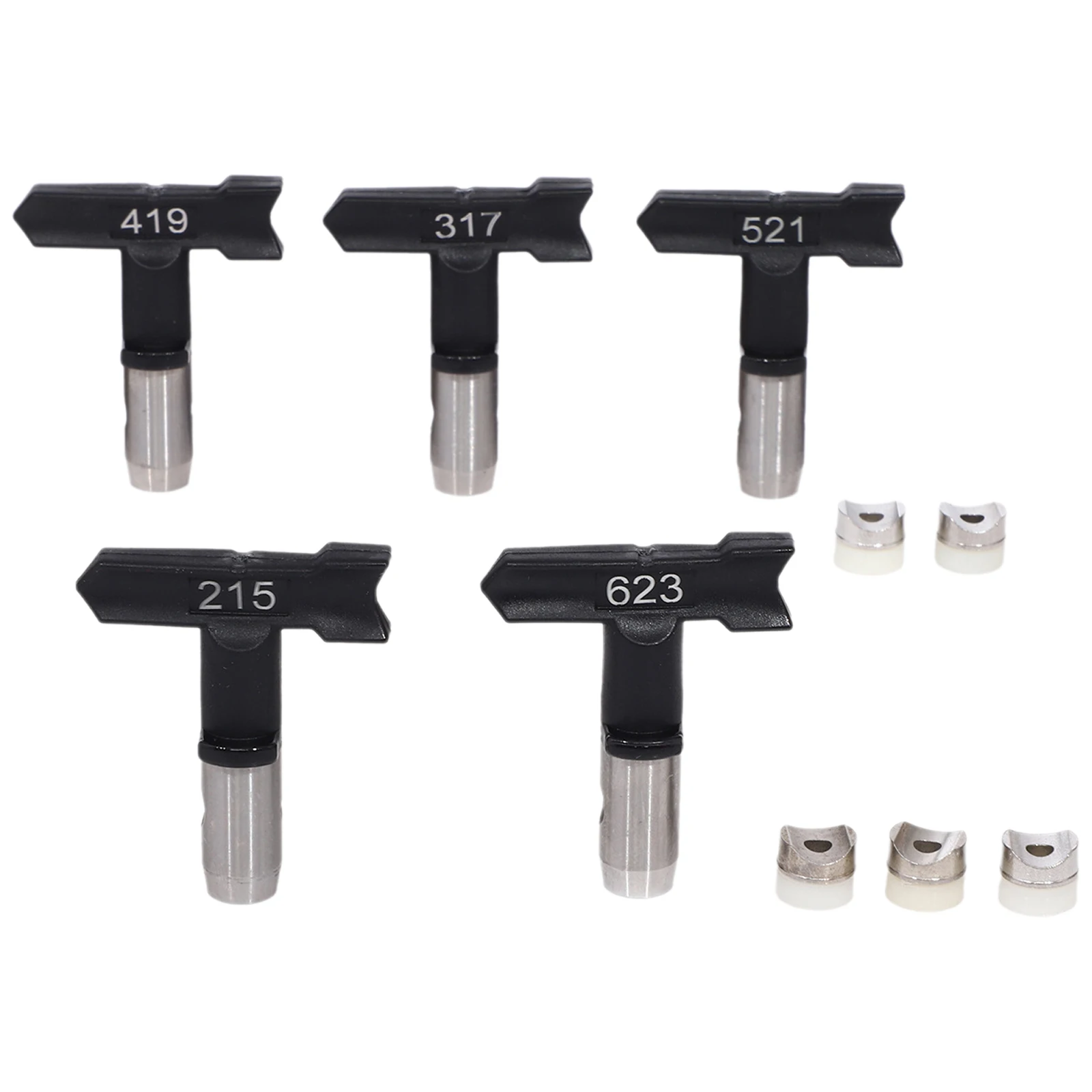 

5Pcs Universal Reversible Sprayer Tips Easy Installation Paint Sprayer Tips Airless Spraying Sprayer Tips Daily Machine Parts