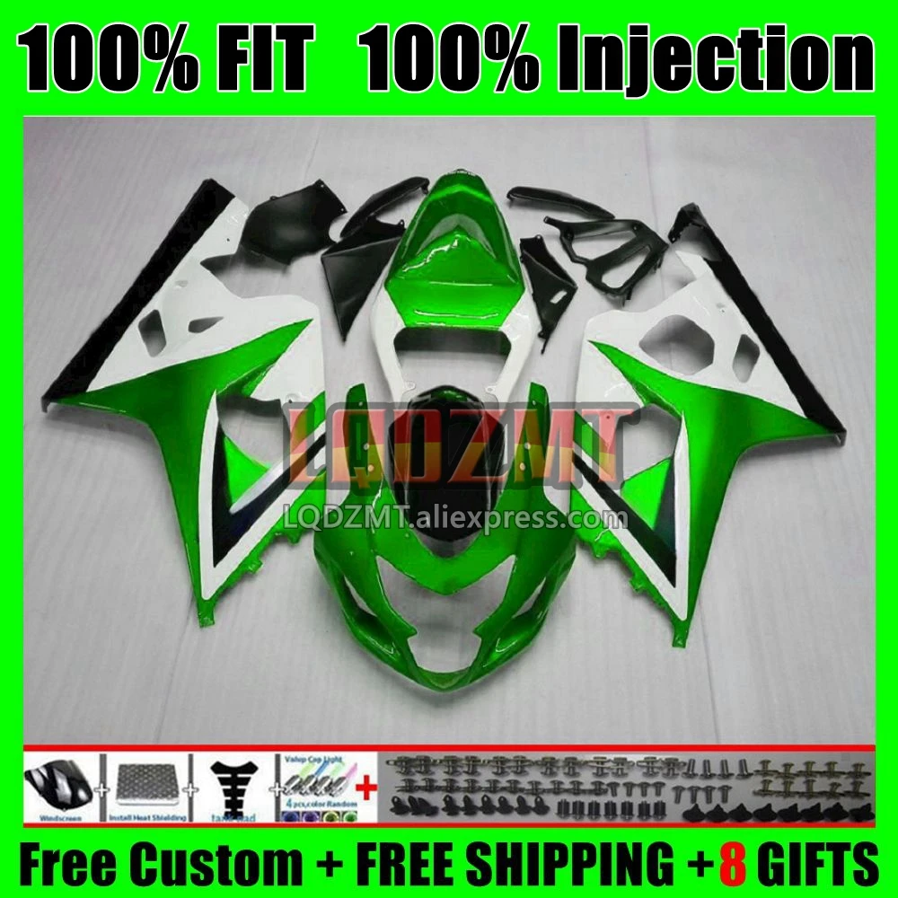 Injection Body For SUZUKI GSXR600 GSXR750 K4 3No.06 GSXR 600 750 600CC CC GSXR-600 04 05 GSX-R750 2004 Light green 2005 Fairing