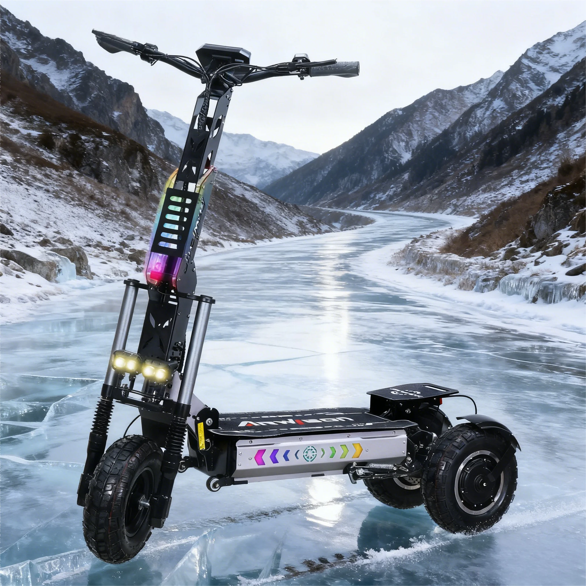 

All-Terrain Electric Scooter,6000W Dual Motor, 40MPH Top Speed,60V 27AH for 44Miles Range,3-Wheel Off-Road Scooter for Adults