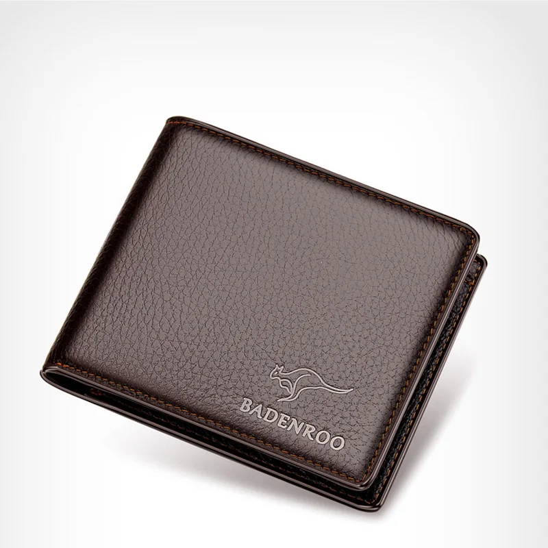 Men's Genuine Leather Wallet Men Wallets with Coin Pocket and ID Window Minimalist Wallet Credit Card Holder Walletsfor Men