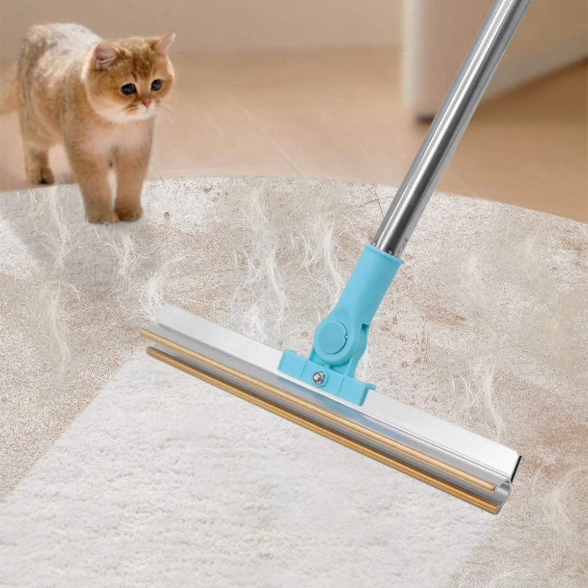

Professional Pet Deshedding Brush - Easy Cat & Dog Hair Removal. Great for shedding, all fur types. Essential for pet owners.
