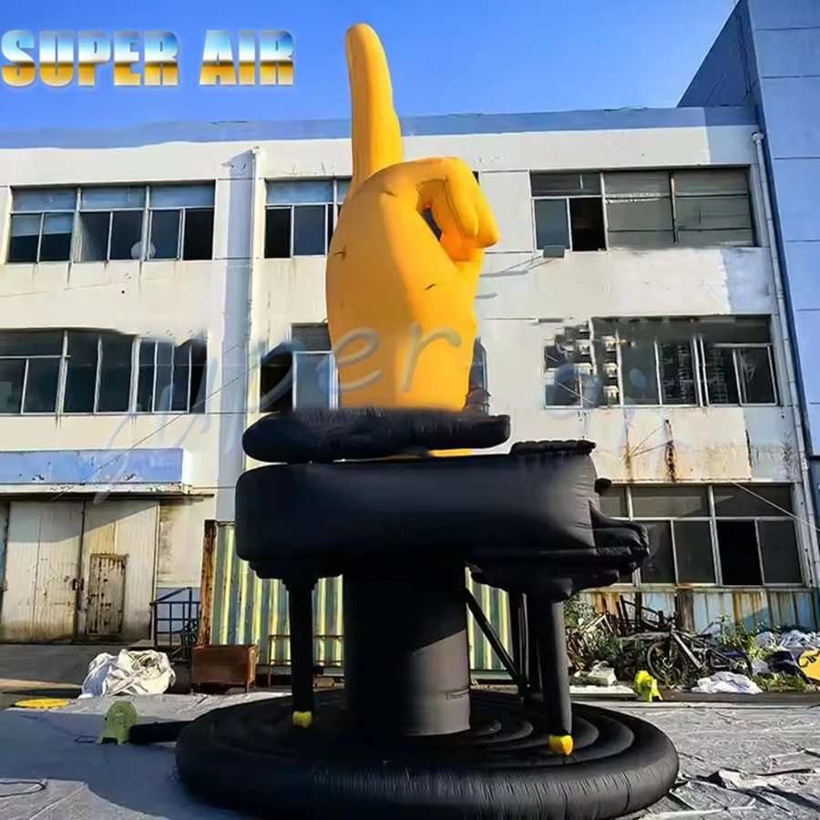 High quality product that advertising model inflatable gesture with piano for decoration