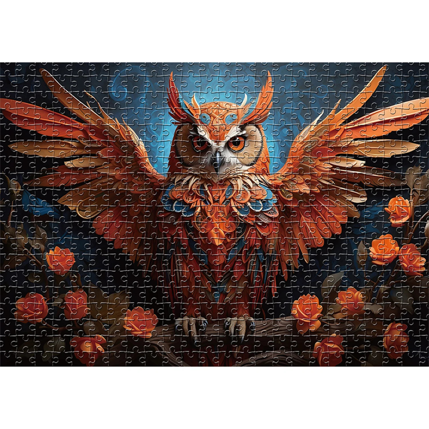 1000 Pieces Night Owl Jigsaw Puzzles for Adults Home Decor Games Family Fun Floor Puzzles Educational Toys for Kids