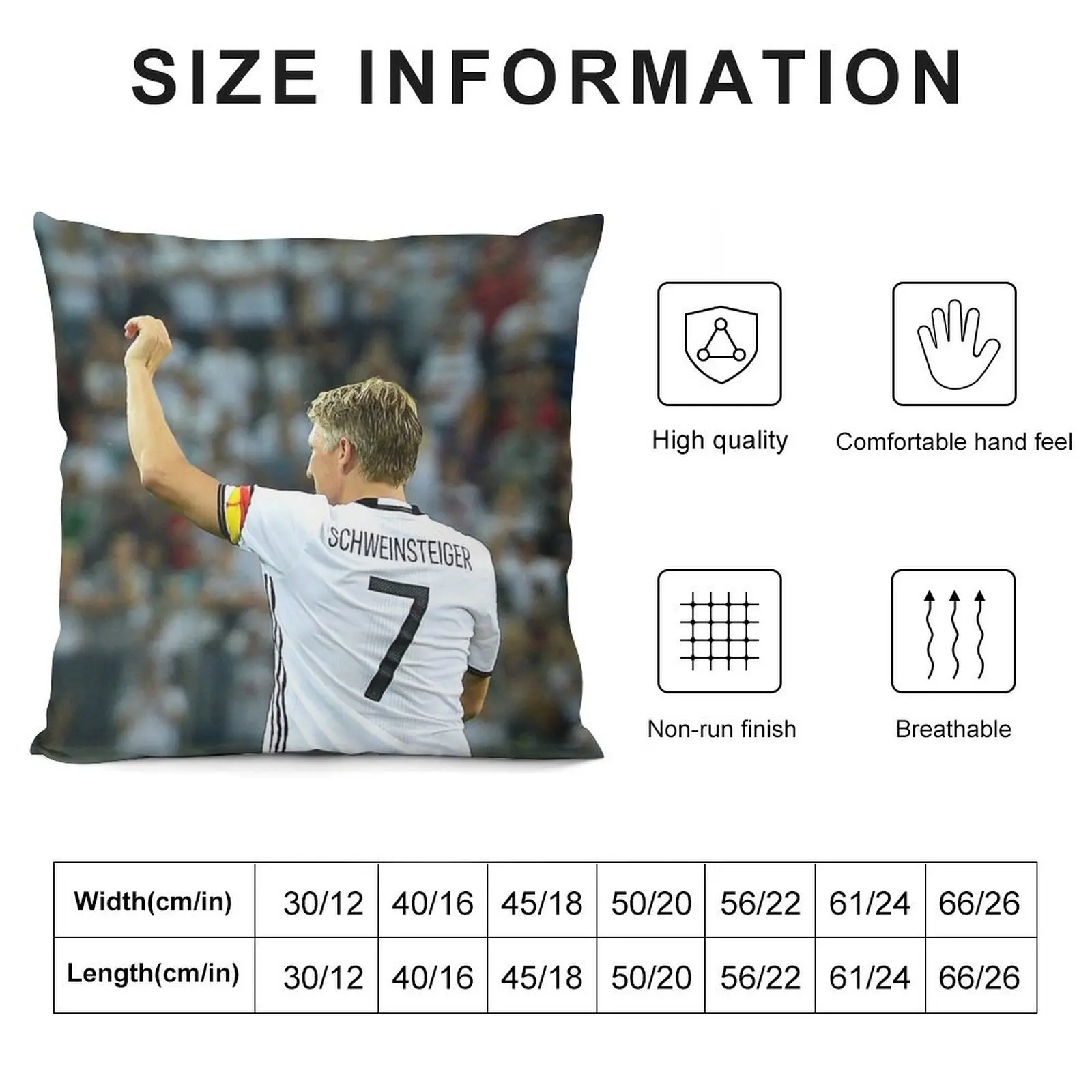 Bastian Schweinsteiger art Throw Pillow Pillow Case Christmas pillow cover christmas Sofa Cushion Pillowcase Cushion