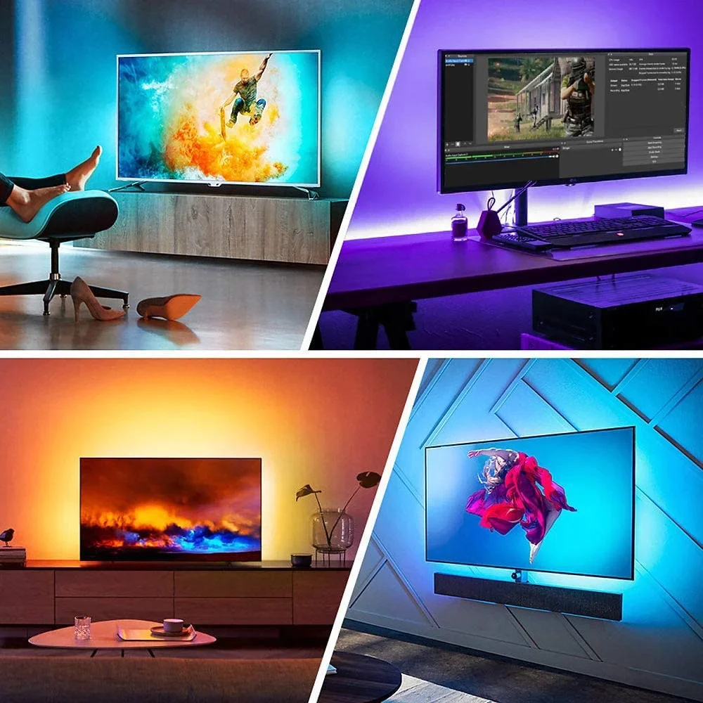 Contrôleur RGB 0.5m, câble de connecteur Mini USB 5V, variateur de ligne 4 broches, 3 touches pour bande lumineuse RGB 2835 5050 3528, lumières SMD