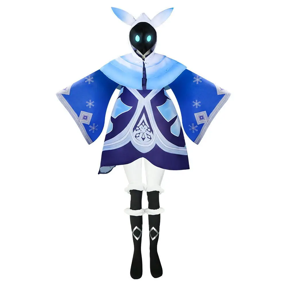 

Cosplay Costumes For The Water Fire And Ice Elements Abyss Mage And Qiqi From Genshin Impact Game