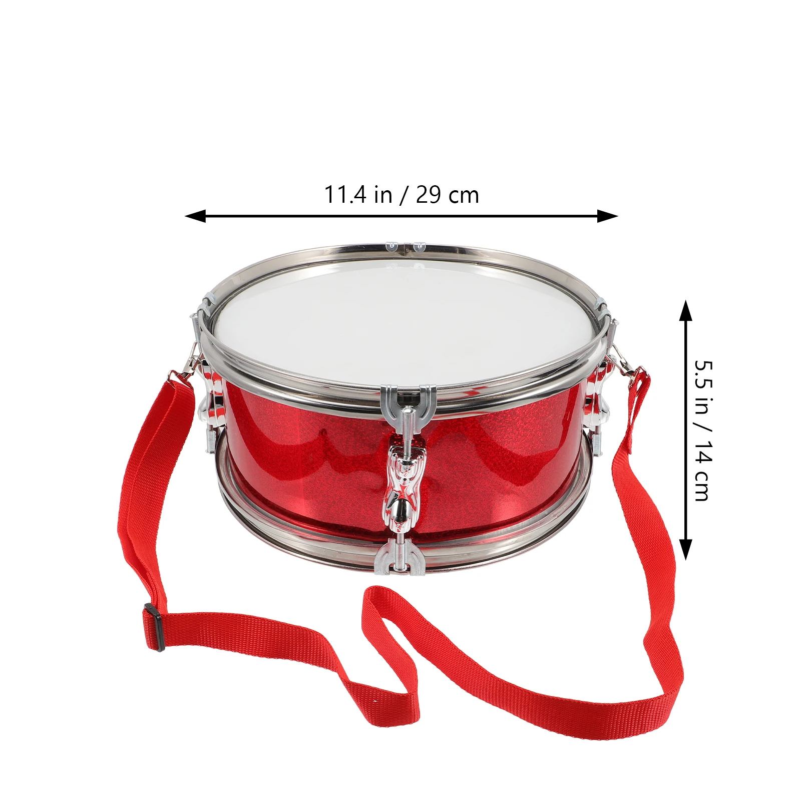 

Glitter Red Drum Kids Musical Instruments Snare Kit Toddler Toy Cotton Drums Preschool Practice Pad
