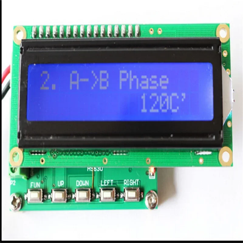 Three-phase sinusoidal signal generator phase adjustable from 0 to 360 degrees 1.00 ~ 200khz frequency meter