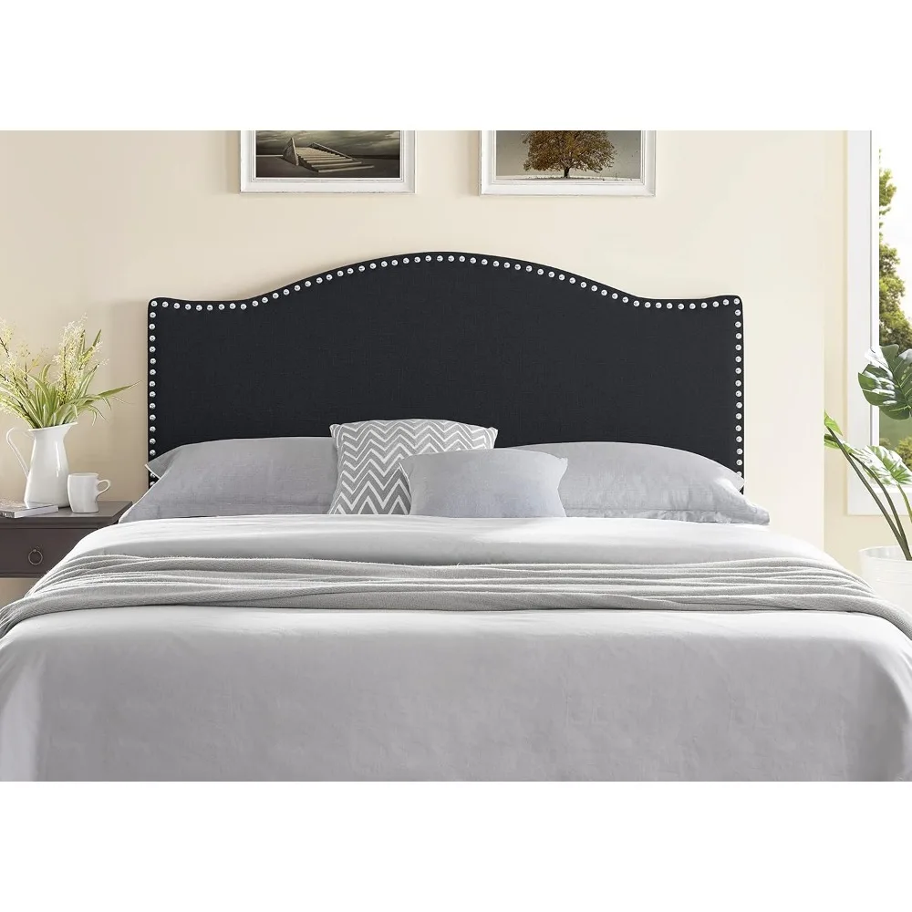 

Catalina Full headboard only, Height Adjustable Full Size Bed Headboard, Nailhead Tufted Headboard with 12 Positions, Metal Leg