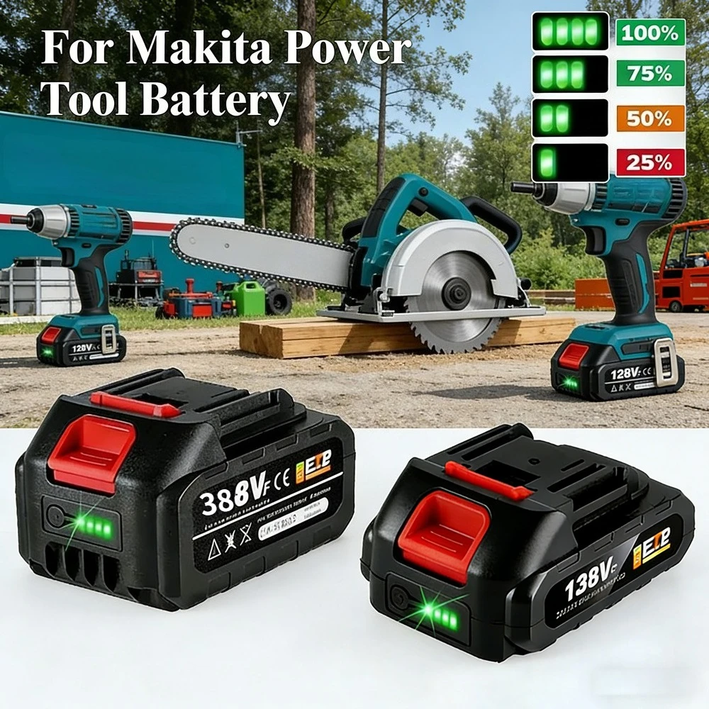 

928VF 22500mAh Rechargeable Lithium Ion Battery 388VF 15000mAh 128VF High Power Capacity,For Makita Electric Power Tools