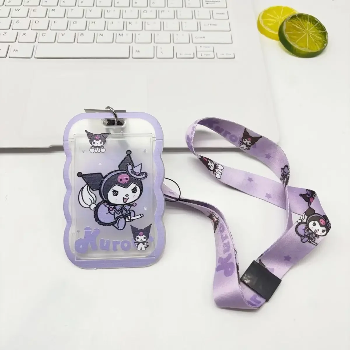 Funda de tarjeta Sanrio transparente con estampado de Kuroko, alta calidad