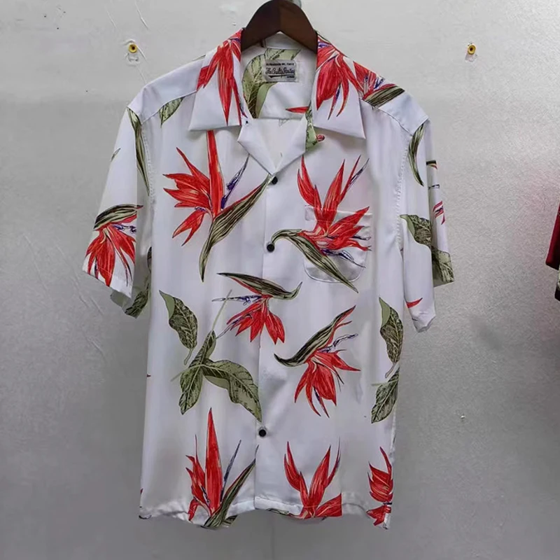 Summer New Short Sleeve Shirts Men Woman Best Quality Paradise Bird Printing Loose Casual Lovers Tops Tee