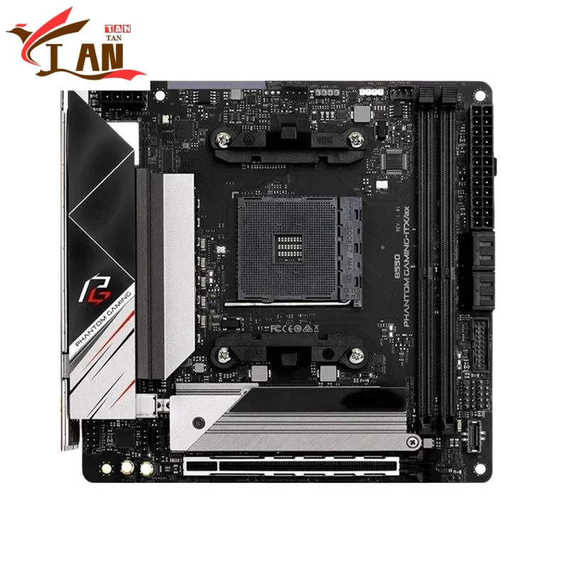For ASROCK B550 PHANTOM GAMING-ITX/AX Motherboard 64GB M.2 Socket AM4 DDR4 ATX B550 Mainboard 100% Tested Fully Work TAN