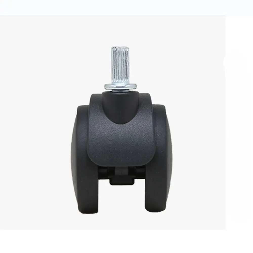 Roda Universal Furnitur 1.2/2 inci dengan Rem 360 °   Roda Pot Bunga Berputar Roda Pengganti Hitam untuk Kursi Kantor
