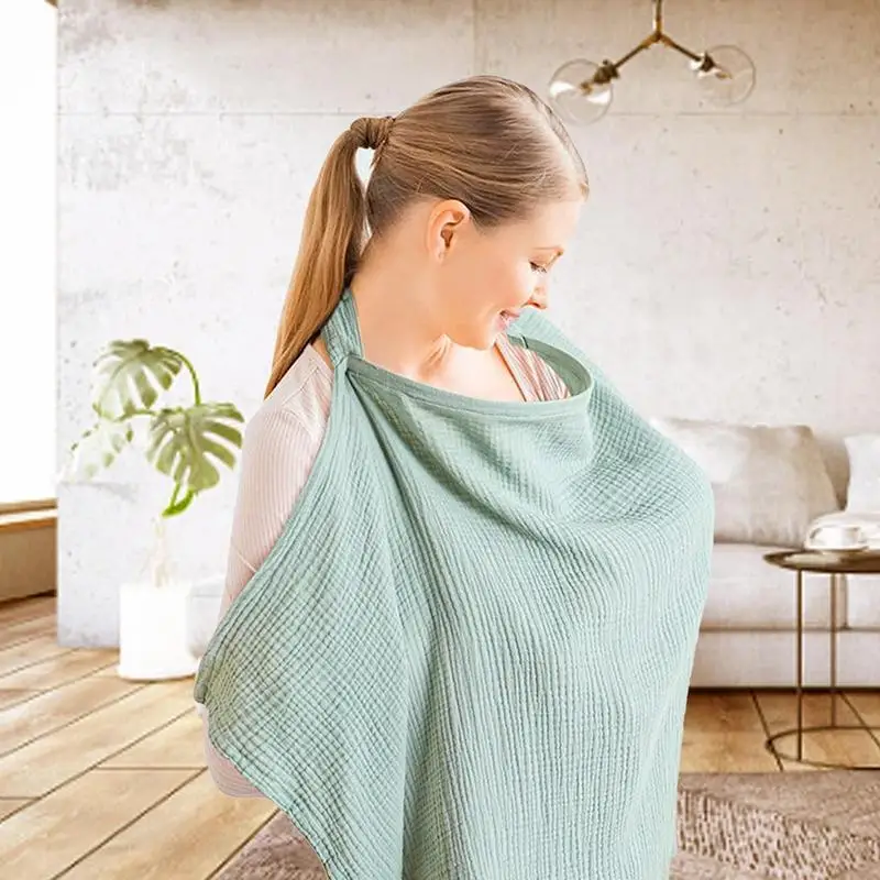 Juste d'allaitement en coton doux et confortable, poncho avec sangle réglable, couverture 360