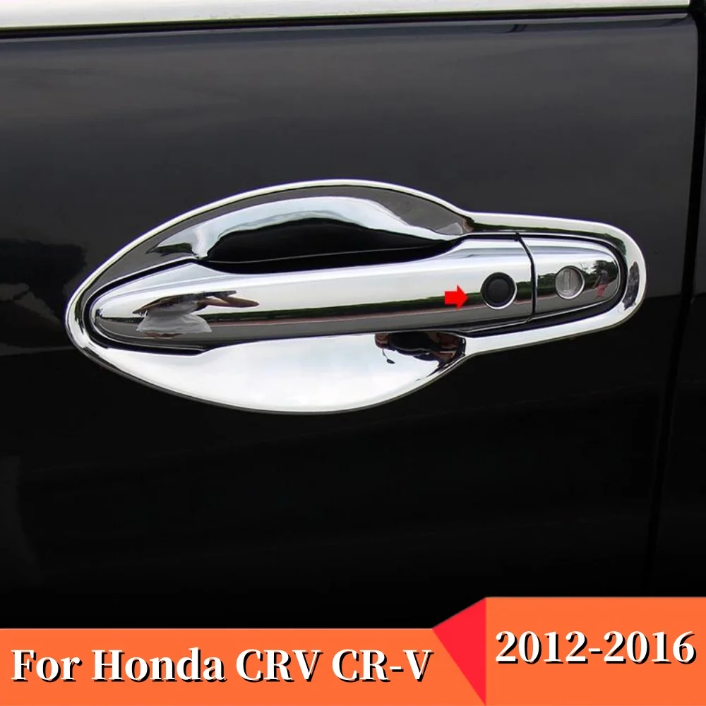 

ABS Chrome Car Door protector handle Bowl and Car door protector Handle Decoration FOR Honda CRV CR-V 2012-2015 2016 Accessories