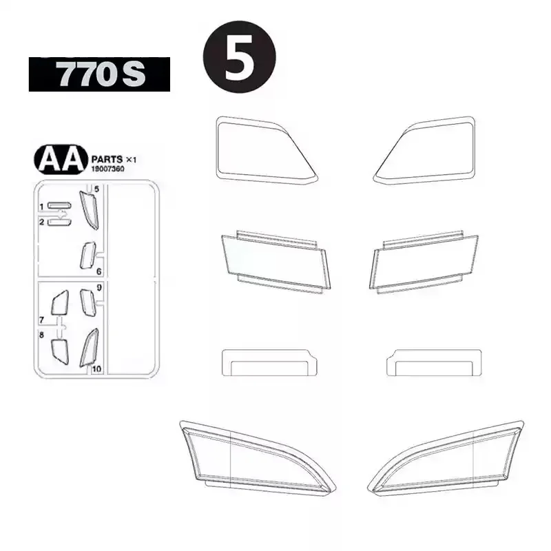 شفافة ضوء لوحة عاكس الضوء ل 1/14 Tamiya RC شاحنة قلابة ل سكانيا 770S 6X4 56368 8X4 56371 ترقية السيارات الملحقات #6