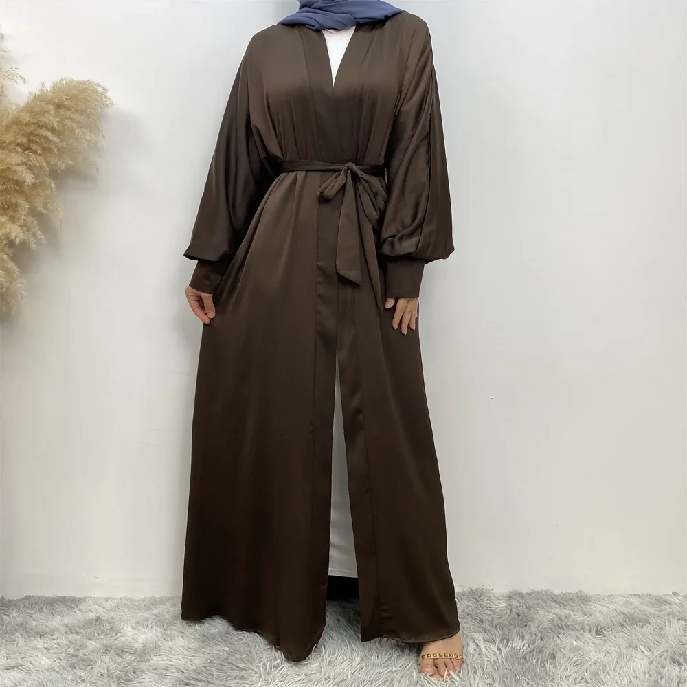 Eid Open Abaya Donna Abito musulmano Ramadan Jalabiya Dubai Robe Turchia Caftano Femme Musulman Caftano Marocain Kimono Kebaya Abaya