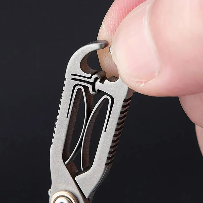 Titanium alloy TC4 Mini Scissors Nose hair prune Men\'s toy beard prune Portable scissors