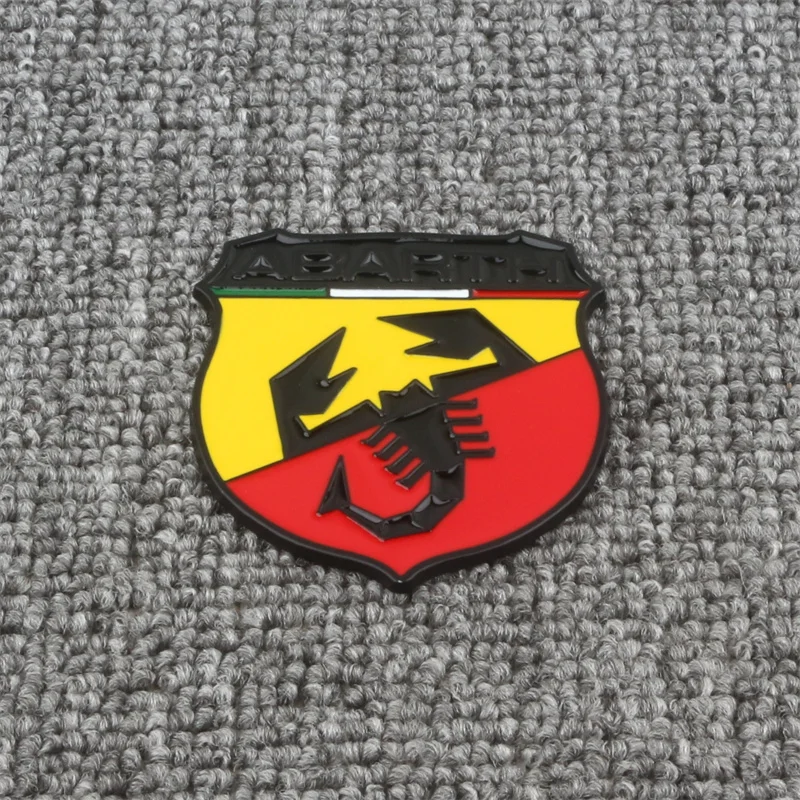 Auto 3D Metall Aufkleber Emblem Abzeichen Aufkleber Zubehör für Fiat Abarth 500Tipo FR Punto Ducato Stilo Palio Bravo Pondo Viaggio