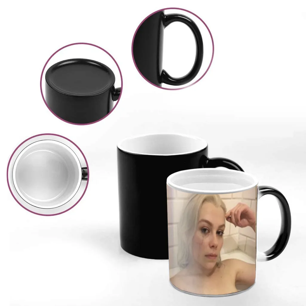 Singer Phoebe Bridgers Music Album Hot Songs Friends Birthday Gifts Color Changing Magic Ceramic Creative Coffee Mugs Tea Cups