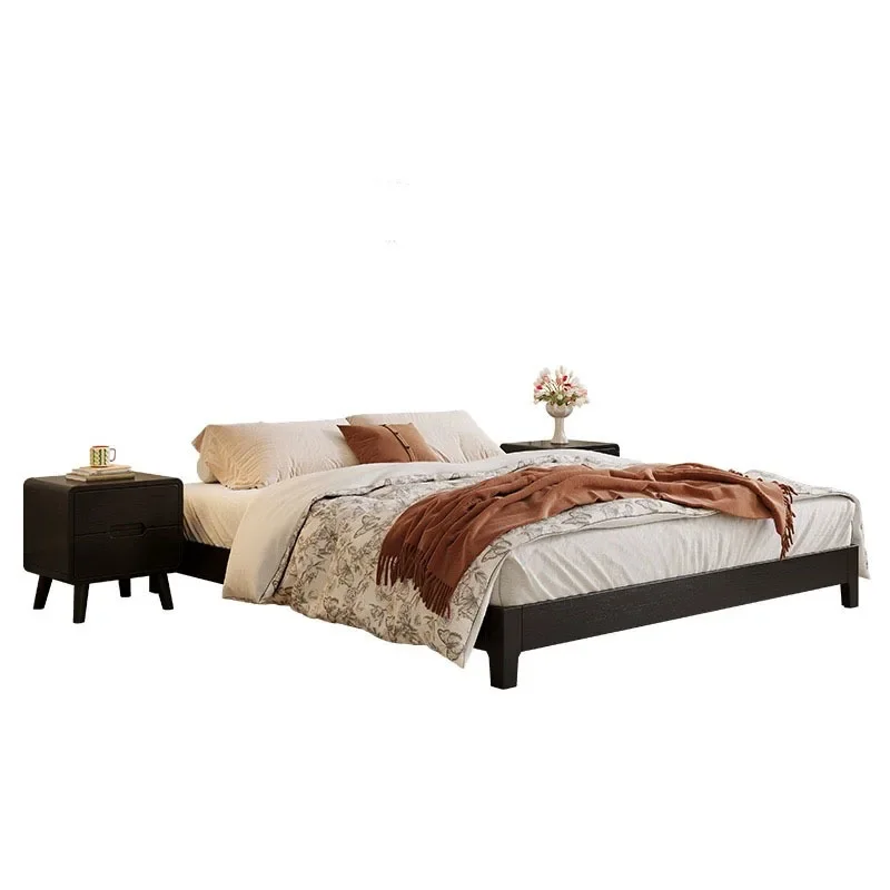 

Nordic, ash wood, solid wood, master bedroom, modern, simple, tatami, row skeleton, double bed