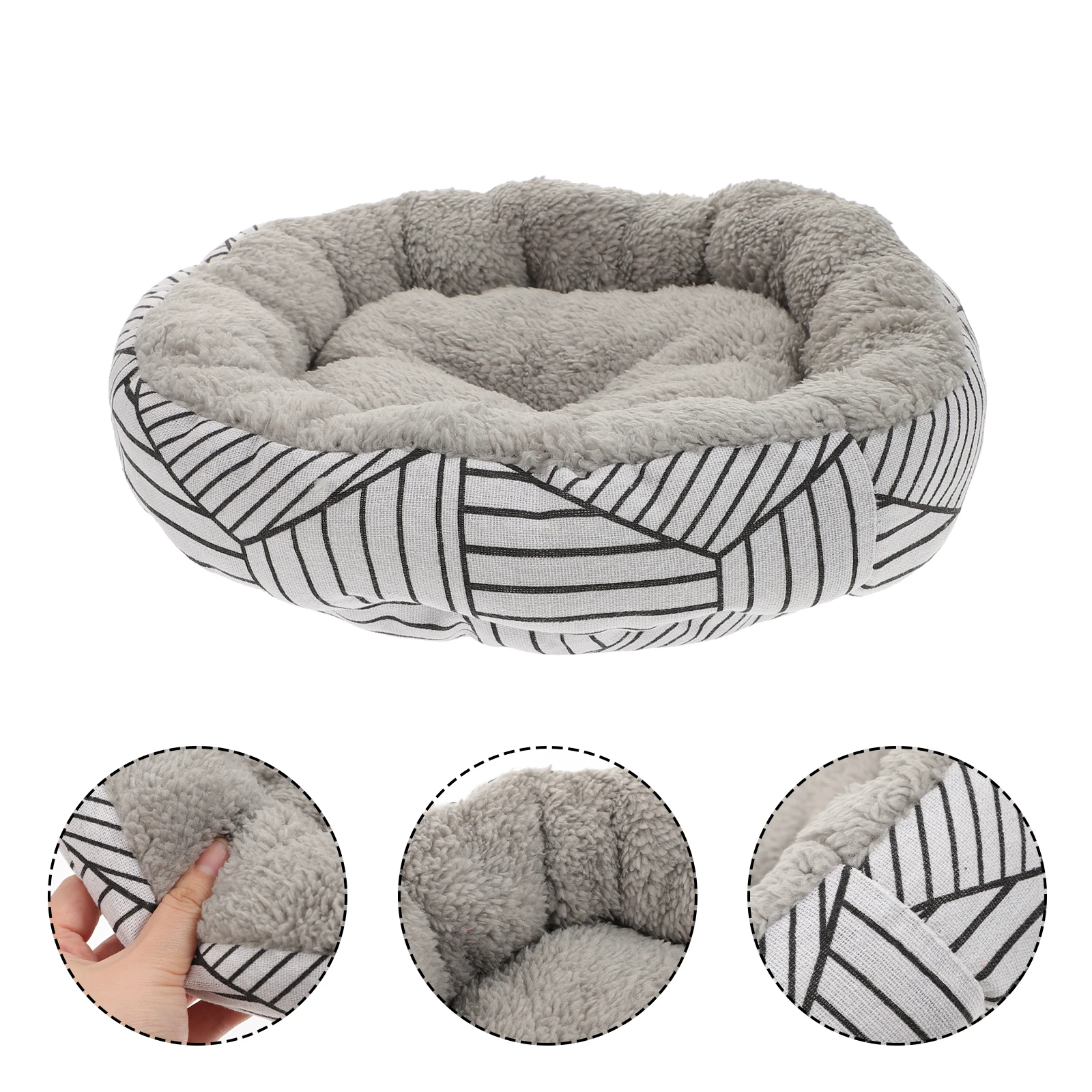 

Pet Bed Cozy Lamb Fleece Dog House Warm Sleeping Mat Indoor Kennel Nest Comfortable Portable Resting Cushion Small Size Pet