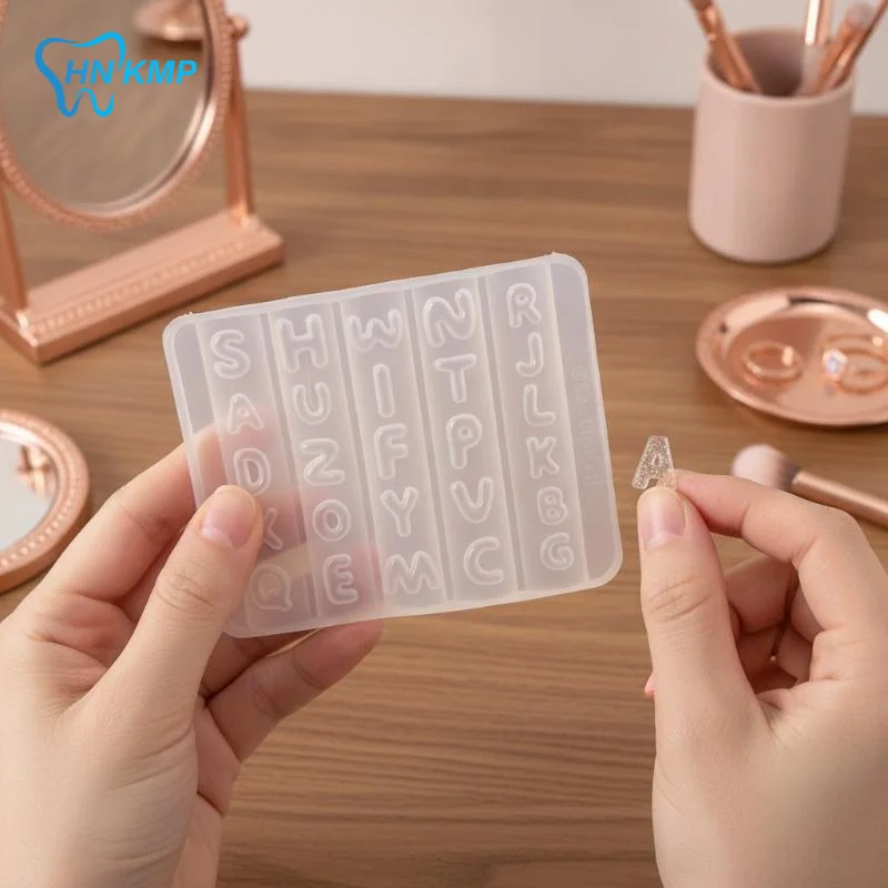 Silicone Alphabet Nail Art Mold Durable Flexible 26 Letters Templates for DIY Nail Decor Gift for Manicure Lovers