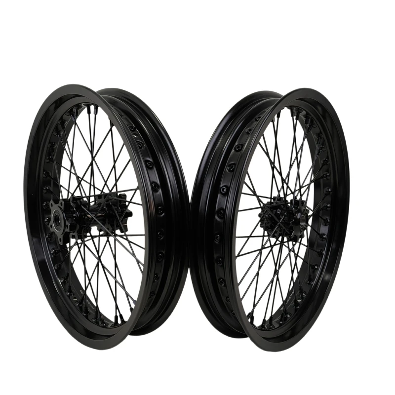 Front and rear 17 * 2.5 color size electric motorcycle accessories wheel pair