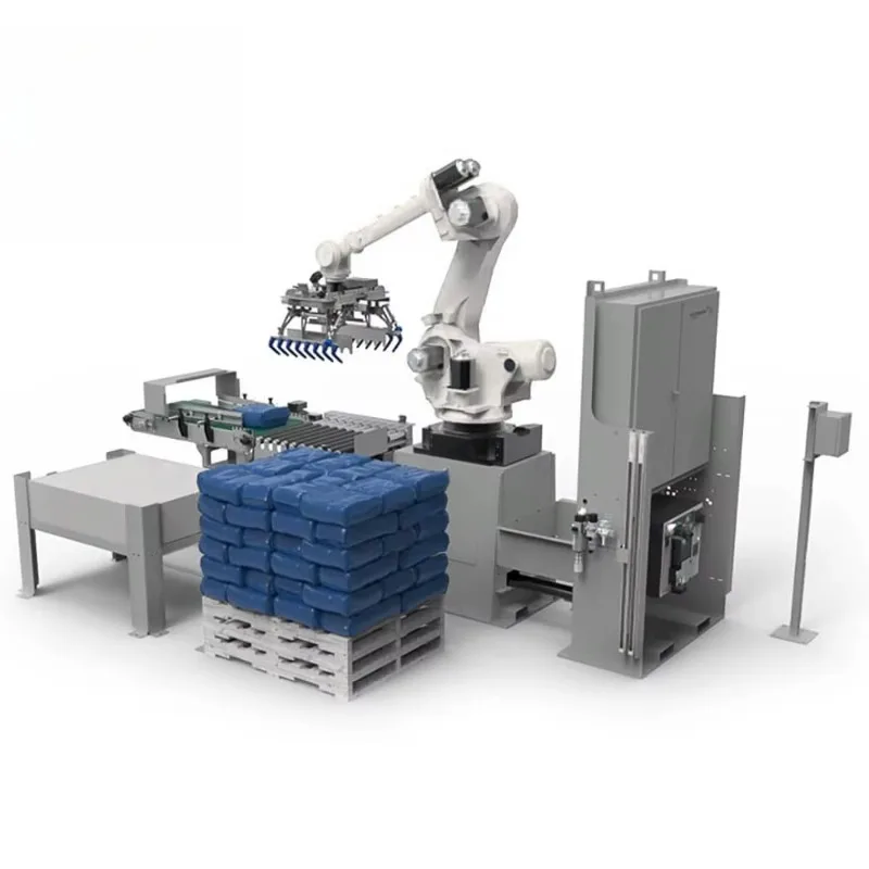 Industrial Robotic Bag Palletizer Automatic Sack Stacking Robot Arm For Grain Cement Powder Bags Palletizing Customized