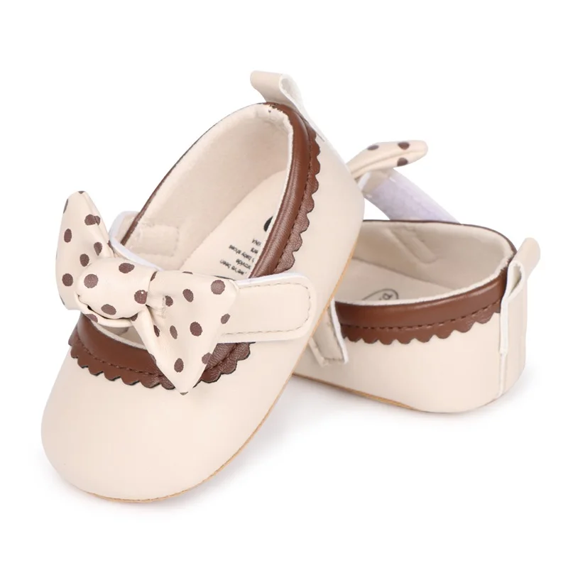 Baby Girl Mary Jane Flats 3D Bow Non-slip Soft Sole Walking Shoes Cute Princess Shoes for Spring Fall