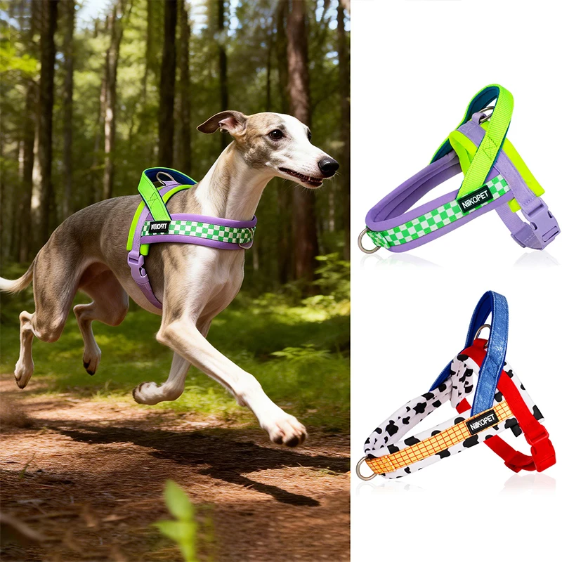 New Saddle Style Explosion-proof Dog Chest Harness Thickened Soft Lining Adjustable Anti Slip Traction Strap Comfortable To Wear