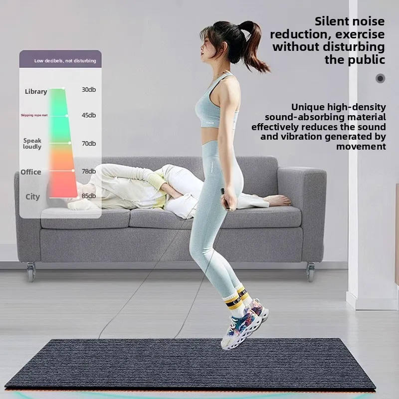 Indoor Jump Rope Soundproof Anti Slip Large Size Gym Floor Thick Exercise Mat Yoga Mat Thick Gymnastics Mat Exercise Mat