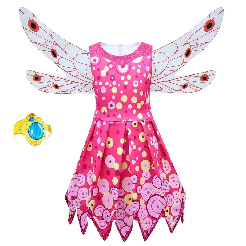 2023 bambini costumi Cosplay di Halloween per bambini ragazze Mia e Me abbigliamento Dress Wing Handband festa di compleanno vestiti di carnevale