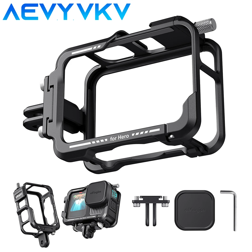 Metal Housing Frame for GoPro13/12/11/10/9 Rabbit Cage Horizontal And Vertical Shooting Portable Quick Release Protection Frame