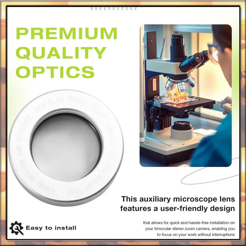 

AS59 RF4 WD165 0.5X Auxiliary Microscope Objects Lens Fortrinocular Stereo Zoom Barlow Camera Glass Lens High-Quality