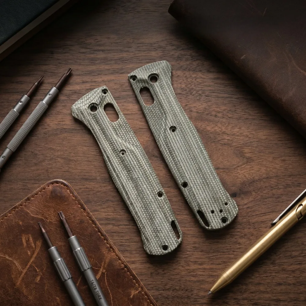 EDC Folding Knife Replacement Handle Scales Textured Micarta Grips Fit 535 Knife DIY Upgrade Parts