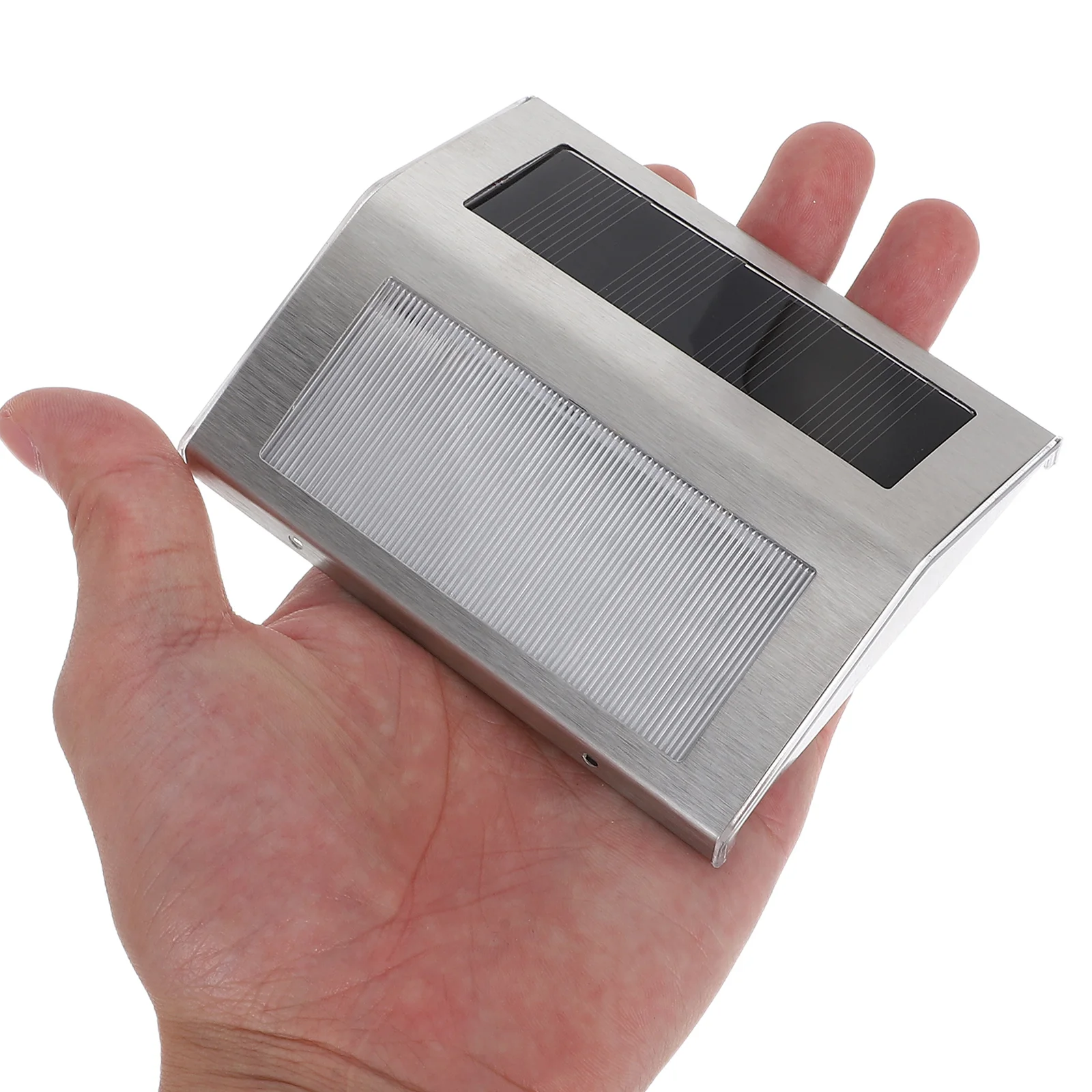 

4Pcs Solar Light LED Wall Lamp for Outdoor Deck Garden Path Steps Lighting Powered Solar Step Lights Warm White